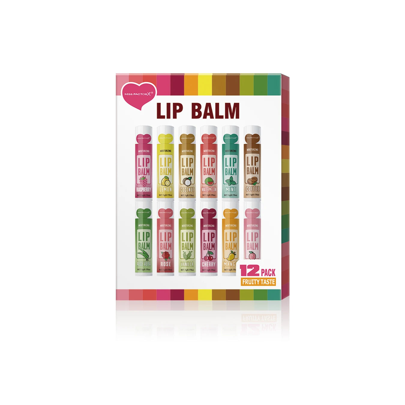 12 PCS/gift lip balm set 5g Deep Moisturizing and long-lasting moisturizing exfoliating to create hydrated lips Qme 12 PCS lip balm set