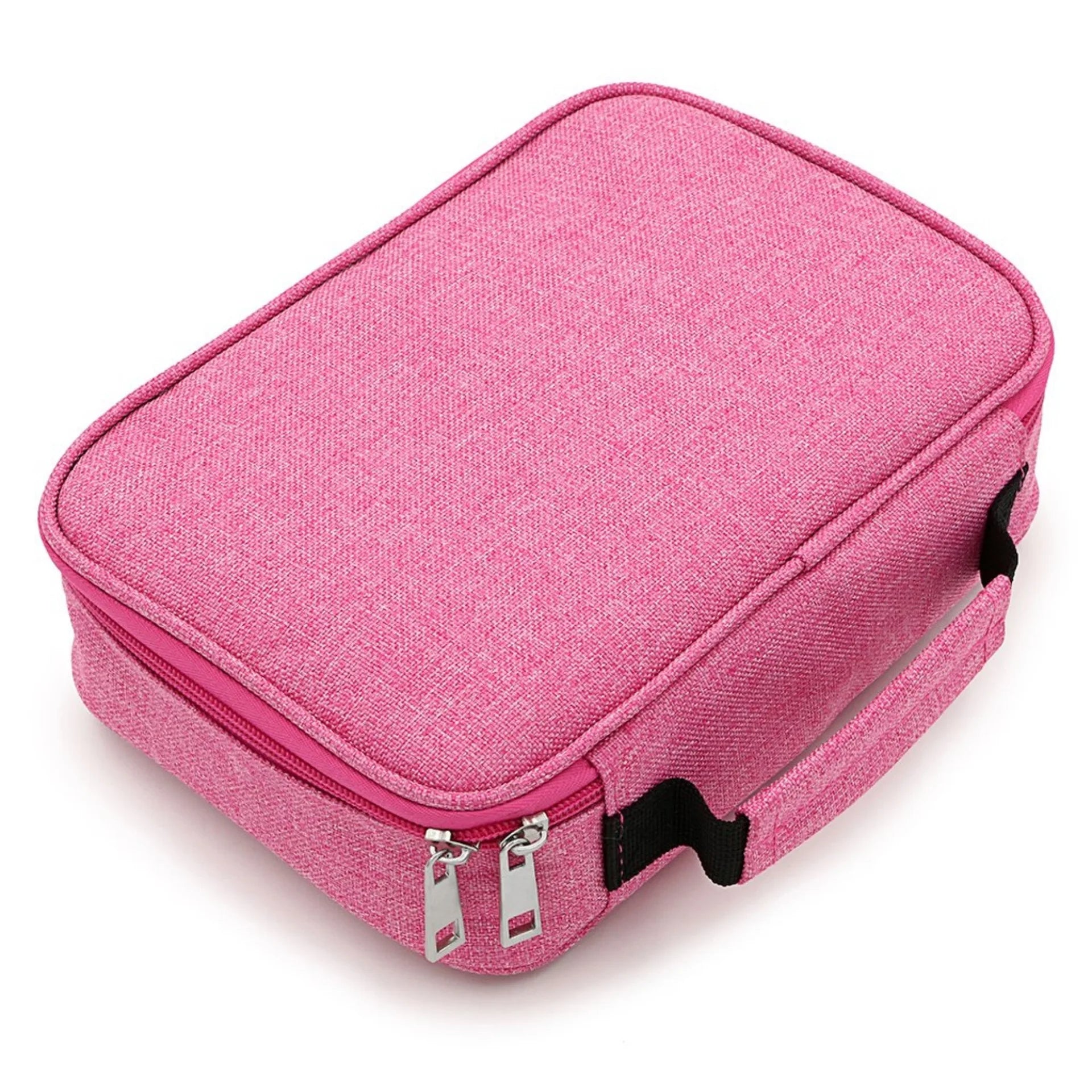 Large Capacity Pencil Case for Students - Sketch Art Supplies Organizer Multi-Pocket Heavy Duty Stationery Bag & Pen Holder Qme Pink 1pc