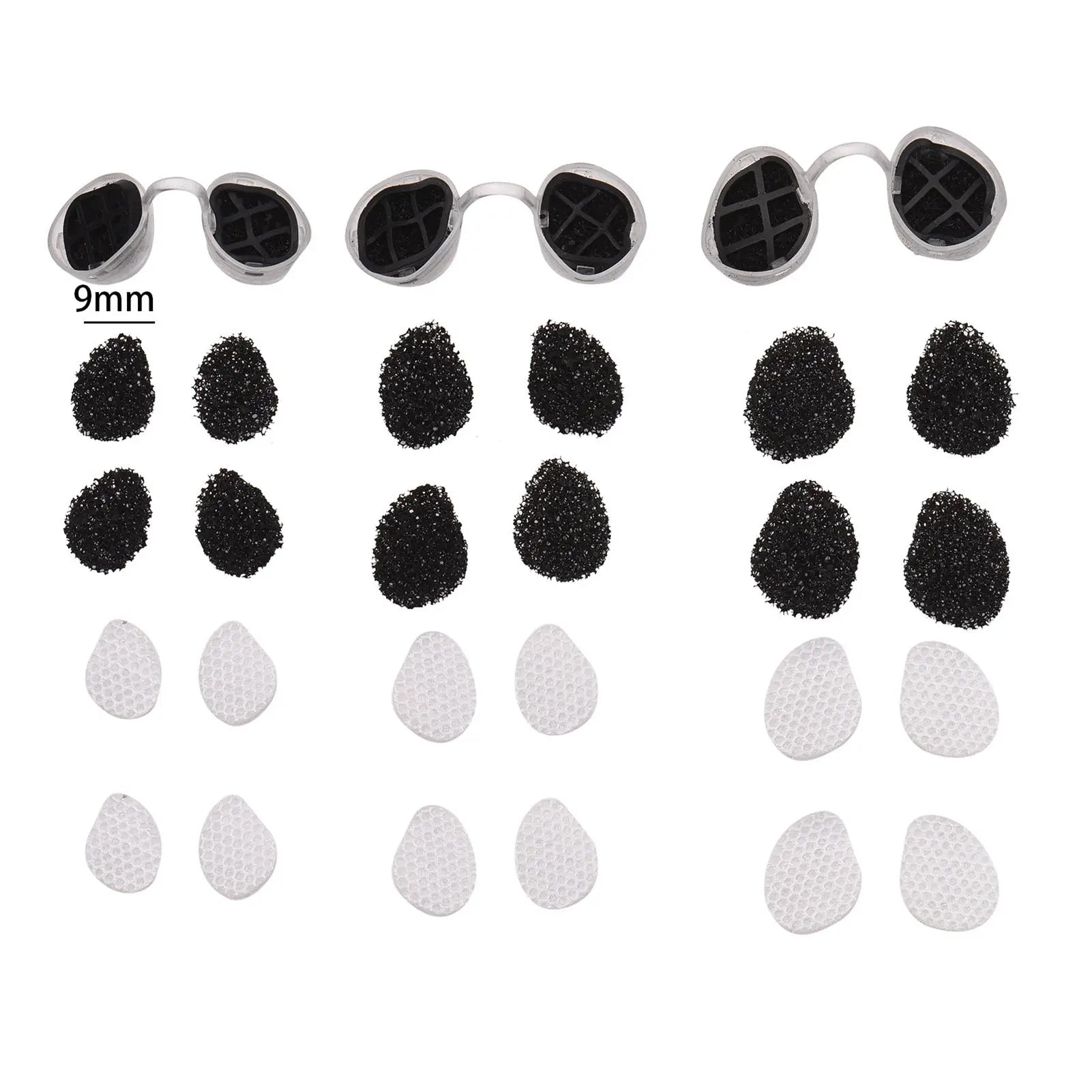 Activated carbon dual protection series invisible nasal filter with one pair of S/M/L sizes Qme