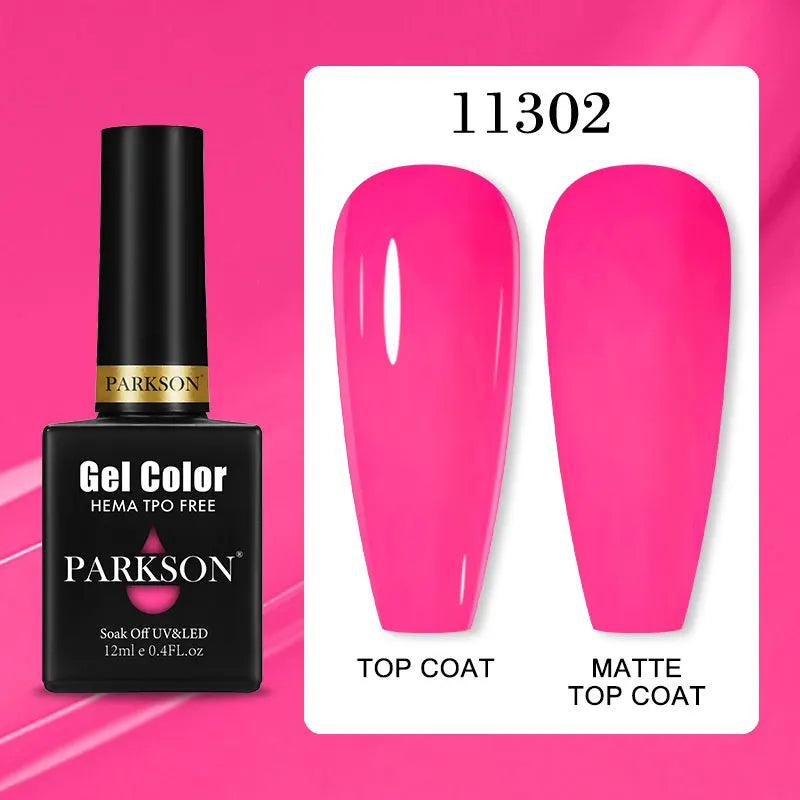 Parkson Colorful Nail Gel Polish Lacquer Soak Off UV LED Long Lasting Qme 11302