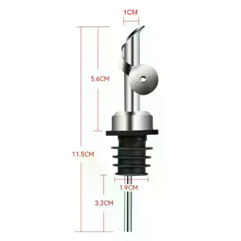 Stainless Steel Bottle Stopper Pourer With Funnel Stainless Steel Oil Bottle Stopper Leakproof Olive Oil Dispenser Cooking Tools Qme