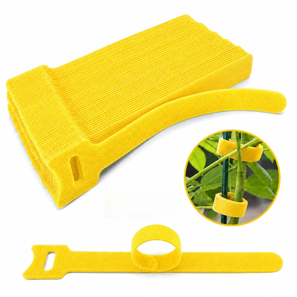 Reusable Hook And Loop Plant Fastening Ties 50/100Pcs Adjustable Non Slip Bands For Outdoor Green Plant Climbing Care Qme