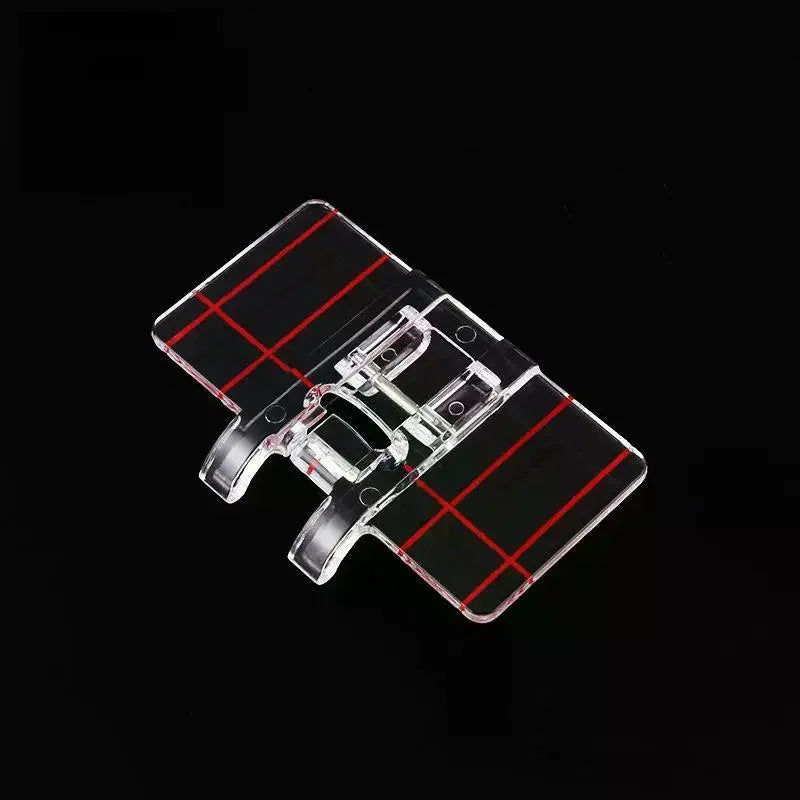 Parallel Sewing Presser Foot Straight Alignment Guide Foot Clear Plastic Sewing Machine Accessory For Household Fabric Sew Work Qme
