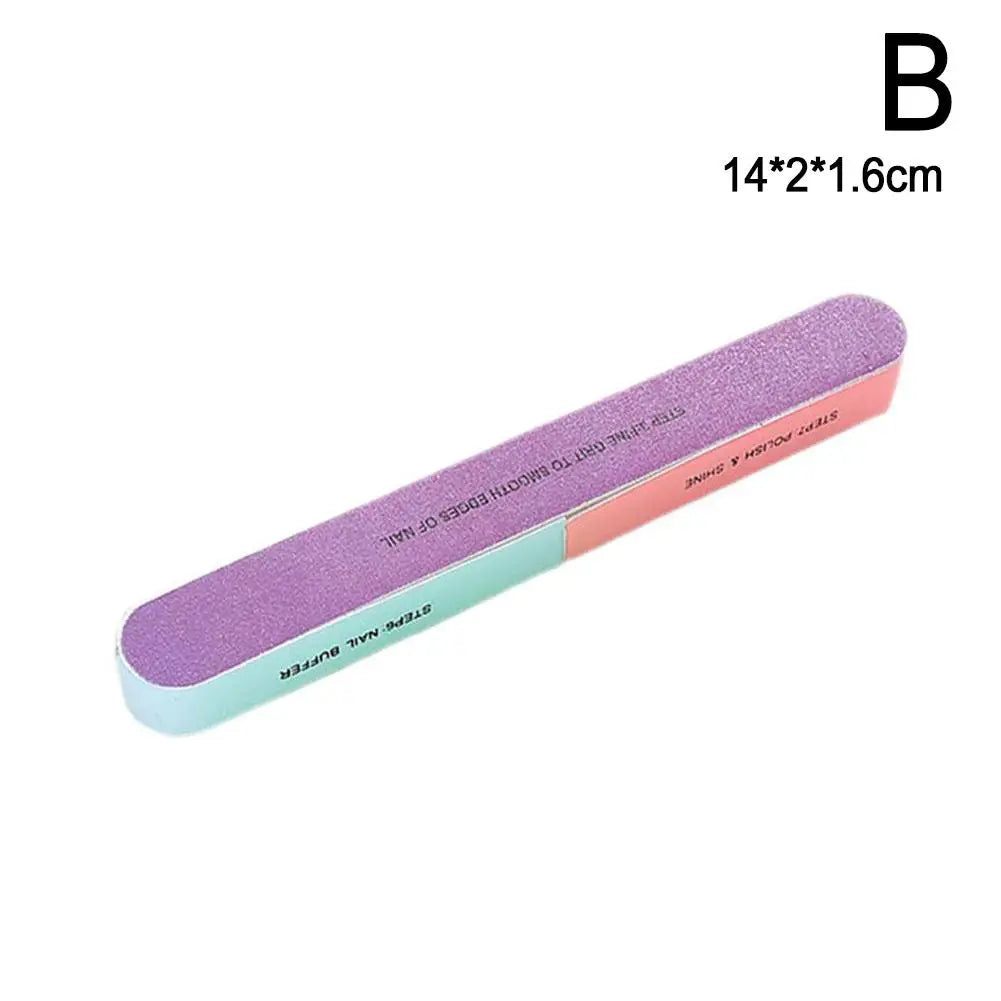 Professional Nail File Nail Buffers Blocks For Natural Nails Shine Smoother Upgrade Seven Steps Polisher Fingernail Files Buffer Qme 14cm long CN