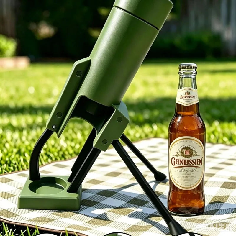 Portable Mortar Beer Opener Camping Outdoor Adventures Sturdy Manual Qme