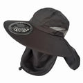 Portable Rechargeable Fan Hat Adjustable Long-lasting Fishing Sun Shading Hat with Face Cover 300mA Wide Brim Fan Hat Travel Qme Black