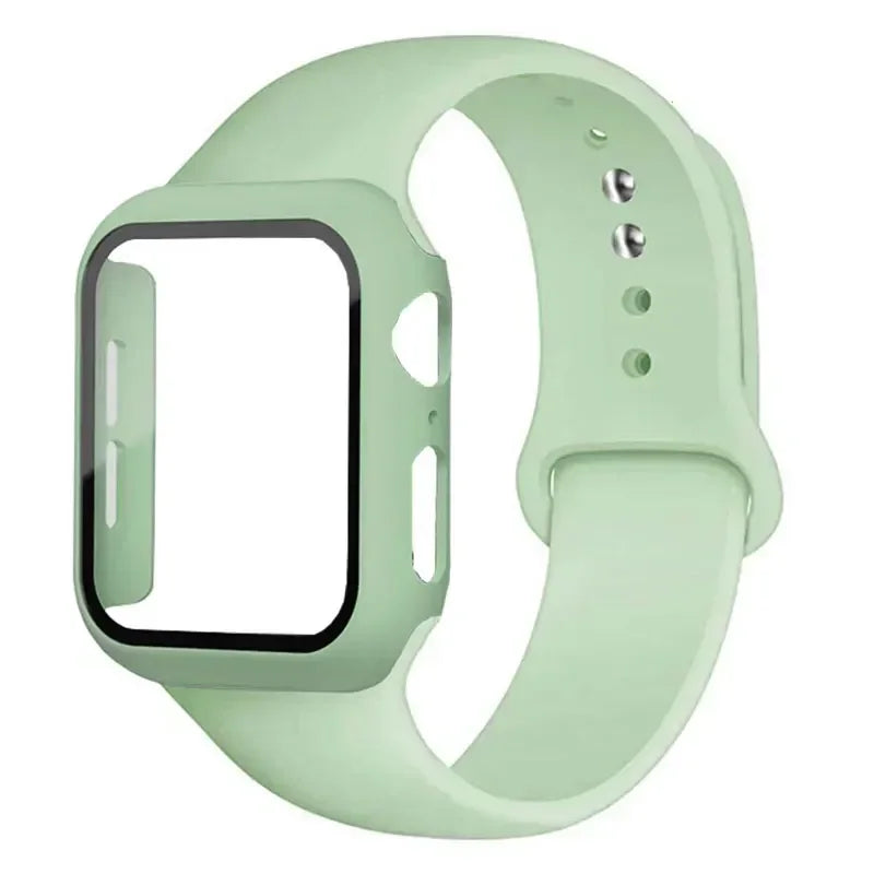Glass+case+strap Apple Watch Band Screen Protectors IWatch Series 9 8