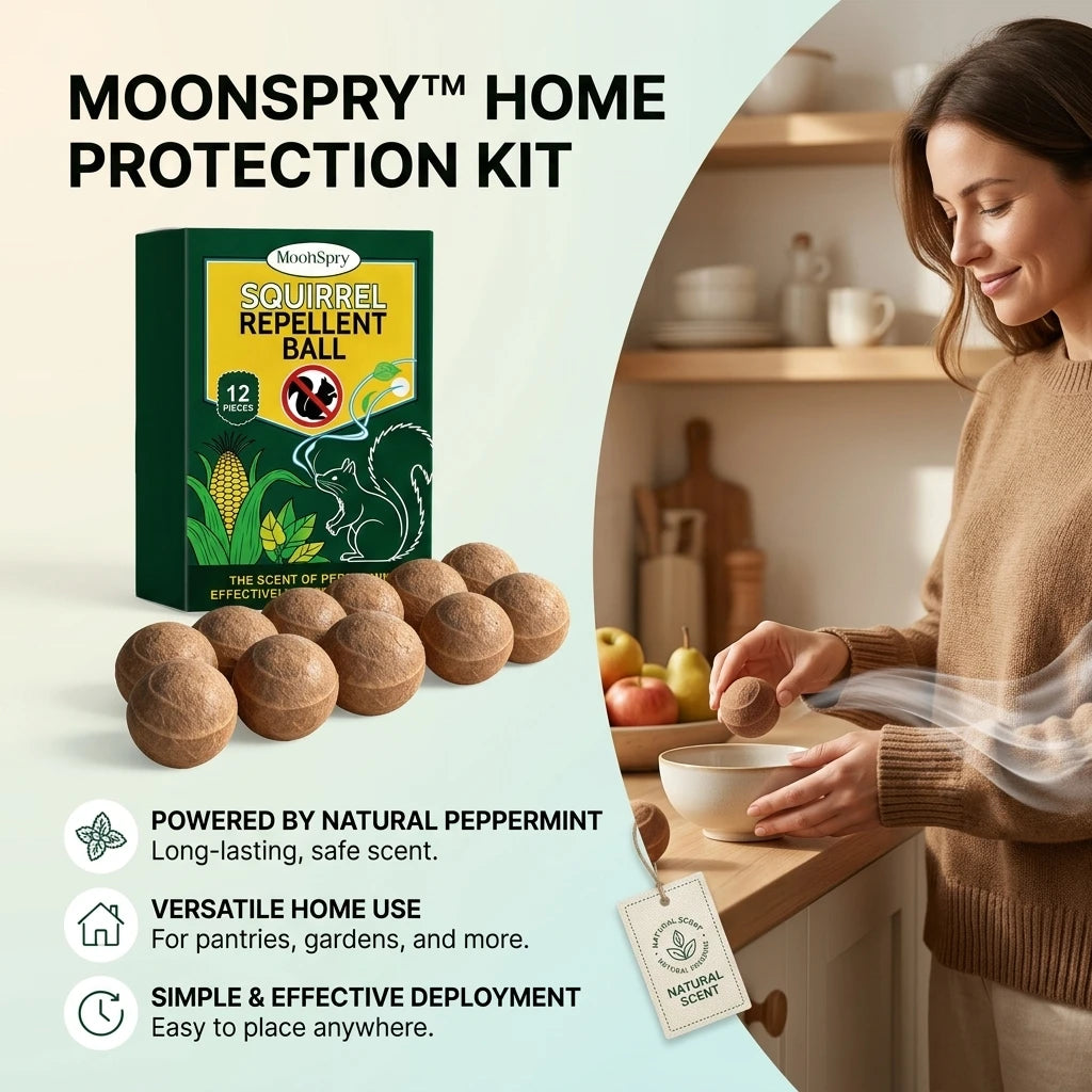 Squirrel Repellent Balls Drive Away Squirrels Reduce Disturbance Persistent Odor Emission Natural Peppermint Wildlife Repellents Qme