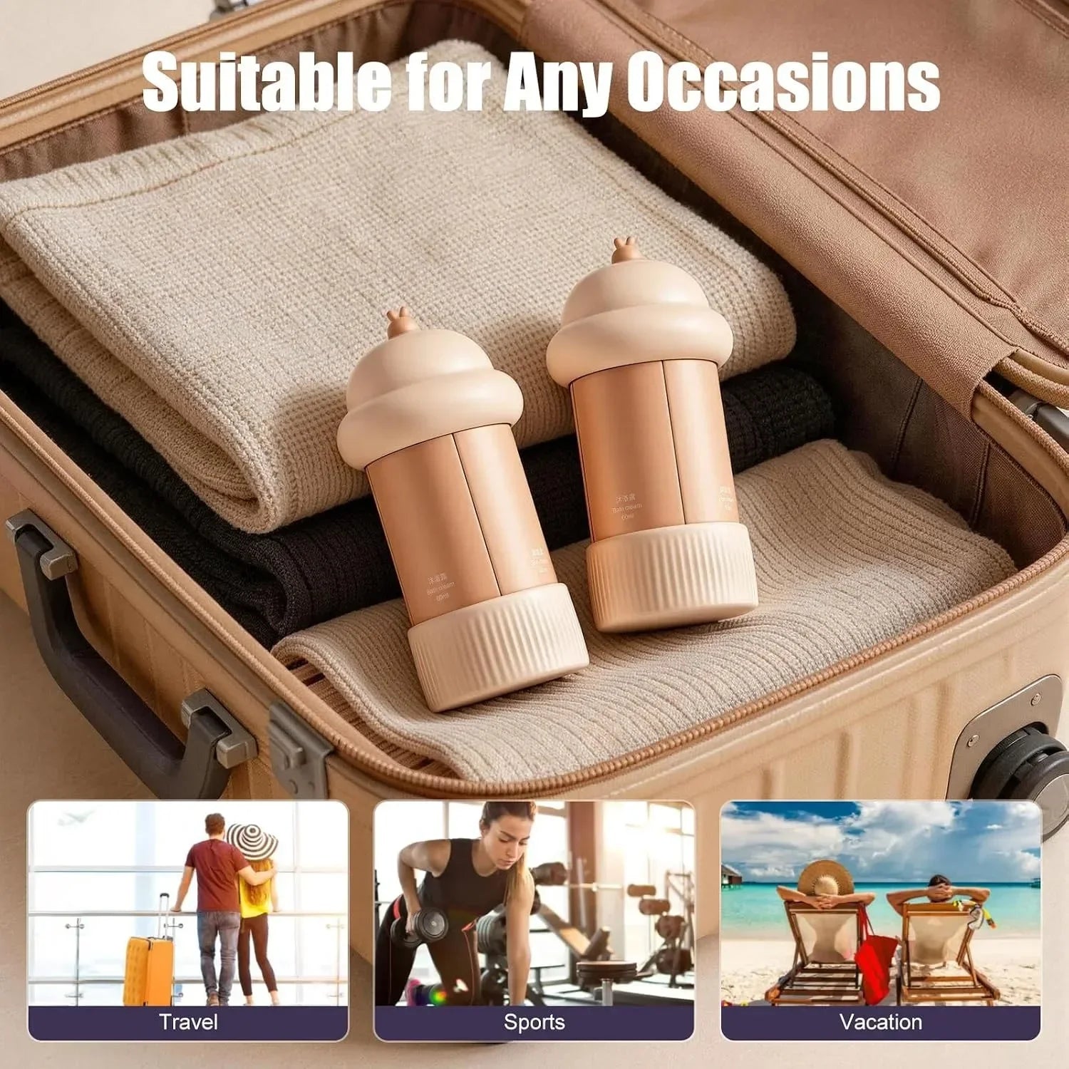 1 Travel Dispenser Bottle Leak Proof Refillable Bottles Shampoo Qme