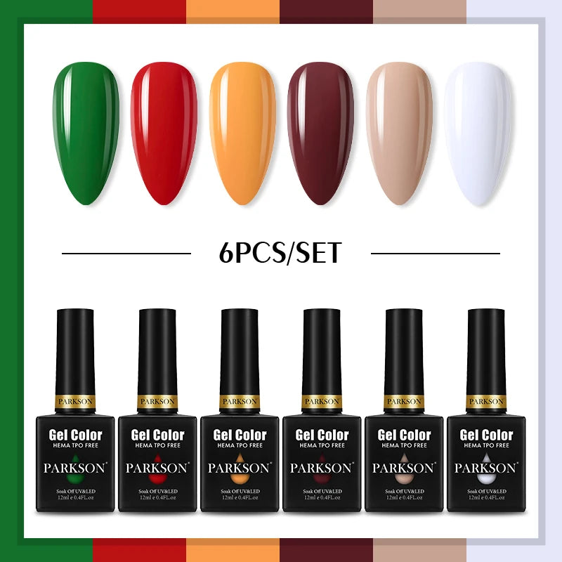 PARKSON Lot Gel Polish Semi-permanent Nail Hybrid Varnishes Base Coat Qme ZH05