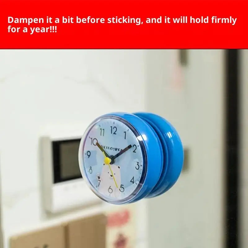Kitchen Toilet Small Quartz Table Clock Mini Sucker Wall Bathroom Qme
