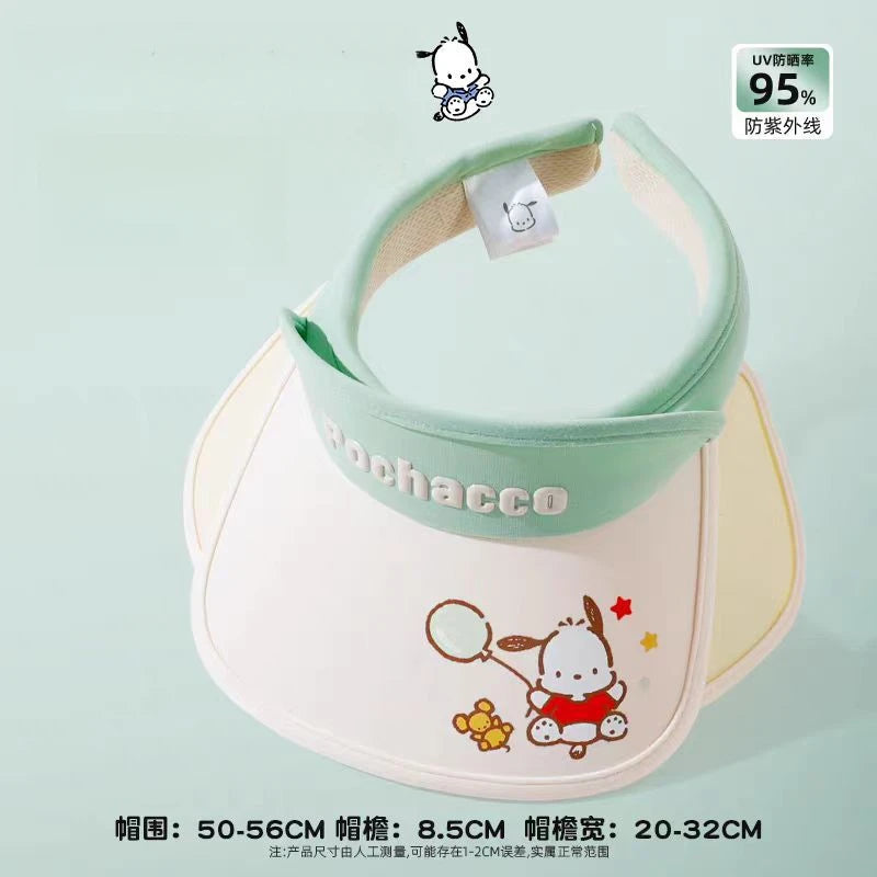 Hello Kitty Kuromi Sun Protection Hat New Spring/Summer Sun Hat Student Sun Hat Open-Top Wide-Brim Hat Qme hangna-9