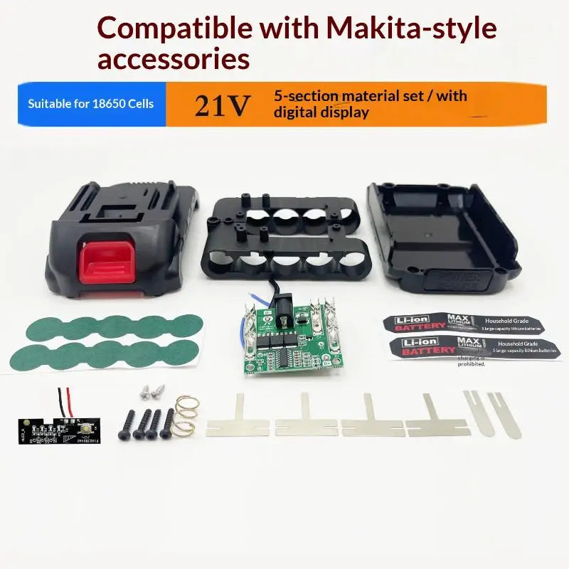 21V Battery Case Screwdriver 5X 10X 15X 20X 30X 18650 Holder 5S 50A Qme A6