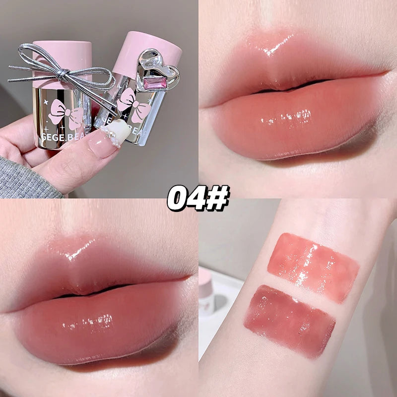 Gege Bear Dual Lip Jelly Mirror Shine Hydrating Moisturizing Gloss Qme GX1386-04