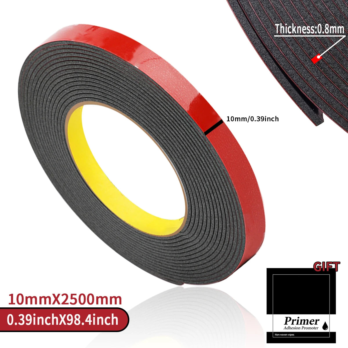 Double Sided Tape Adhesive Car Special Double-sided Tape Indoor Decor Traceless Fixing Sticker Two Face Tape Qme 1cmX2.5m