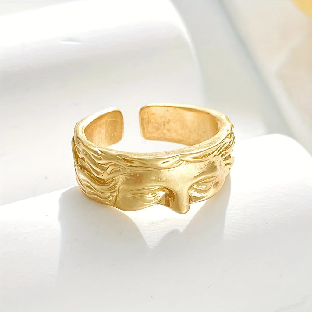 Creative Venus Half Mask Ring For Men Vintage Carving Opening Adjustable Ring Fashion Jewelry Gifts Y2k Hip Hop Ring Men Girls Qme