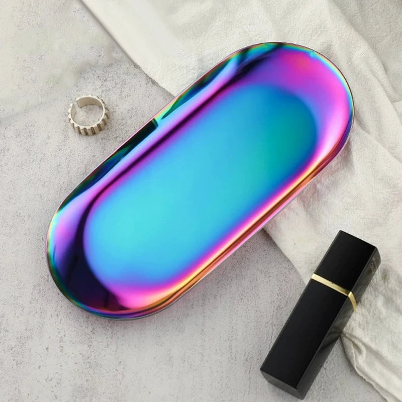 Shape Cosmetics Storage Table Jewelry Tray Multi-functional Home Qme S Multicolor