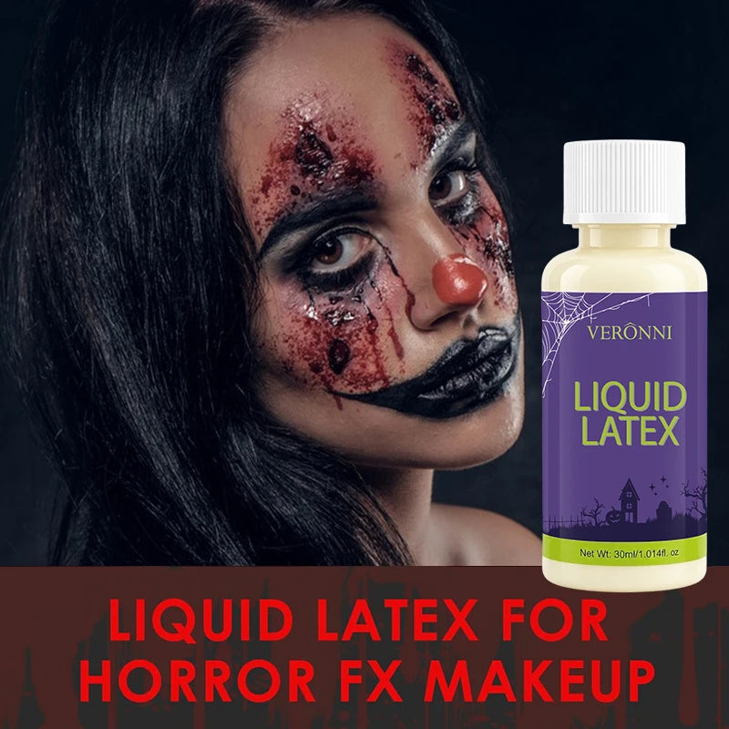 VERONNI Liquid Latex SFX Makeup Adhesive Special Effect Zombie Wound Qme