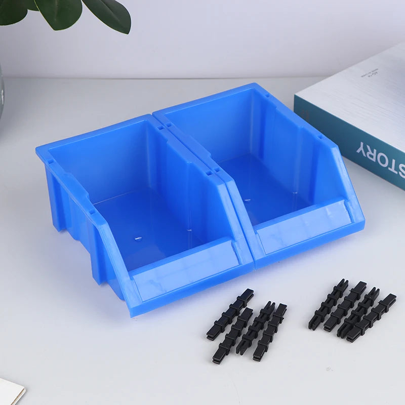 1 2 Stackable Bin Parts Storage Organizer Garage Bins Plastic Screw Qme