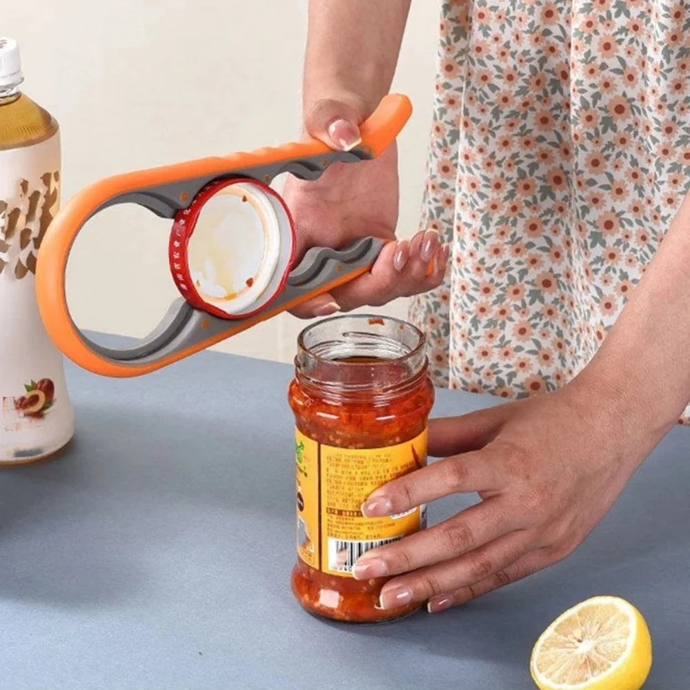 Can Opener Multi Functional Four In One Beverage Tin Opener Cap Twister Four Position Labor-Saving Opener Anti Slip Cap Twister Qme