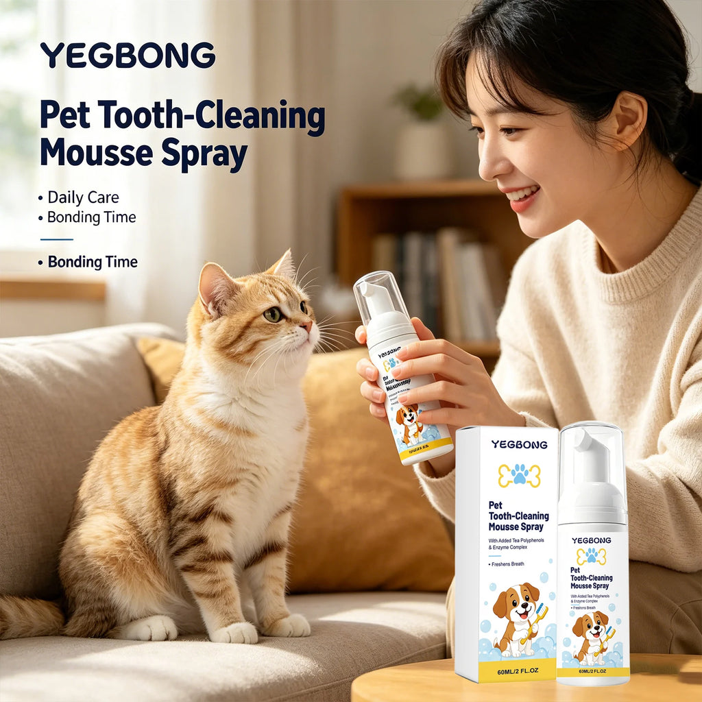 Pet Teeth Cleaning Mousse Removing Dental Plaque & Tartar Relieve Inflammation Reducing Odor Freshing Breath Pet Oral Care Spray Qme Default Title