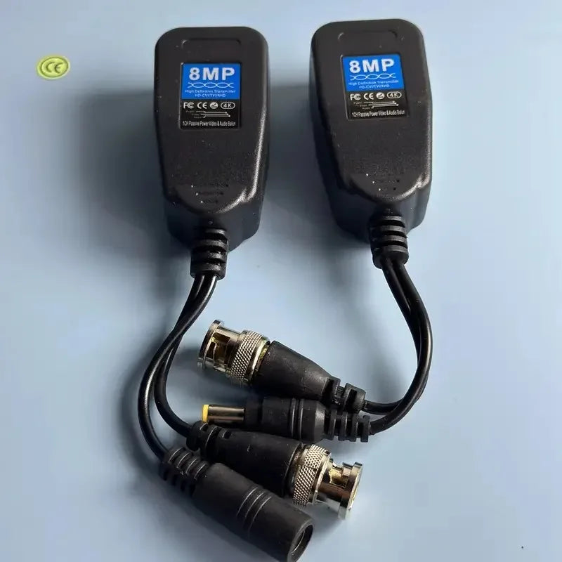5Pairs Coaxial/Analog HD Twisted Pair Power Transmitter Network Cable Power Supply Transceiver Power Video 2-in-1 Qme