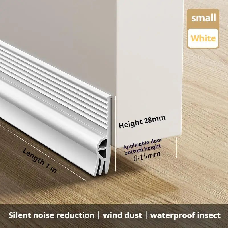 1M TPE Sliding Window Sealing Strip Self-adhesive 3-layer Thickening Windproof Door Seal Strip Soundproofing Weather Stripping Qme Small White