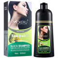 Mokeru Argan Oil Black Hair Dye Shampoo Natural Organic Long Lasting Permanent Gray Hair Color Shampoo for Women Fast Color Dye Qme Natural black