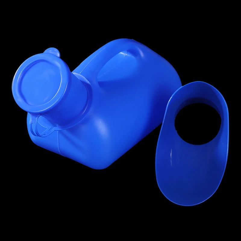 1Pc 1000ML Blue Unisex Urinal Mobile Toilet Pee Storage Tool Travel Car Pee Bottle With Lid Pee Large Capacity Urinary Bottle. Qme