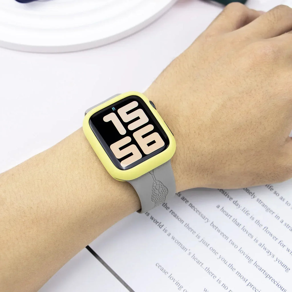 Candy Soft Silicone Case For Apple Watch Cover Ultra 9 8 7 6 Se 45mm 42mm 44mm 40mm 41mm 38mm rubber Protection watch for women Qme