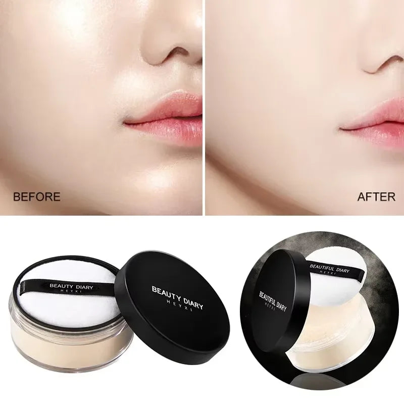 Hydrating Flawless Setting Powder Natural Nude Finish Strong Oil Qme
