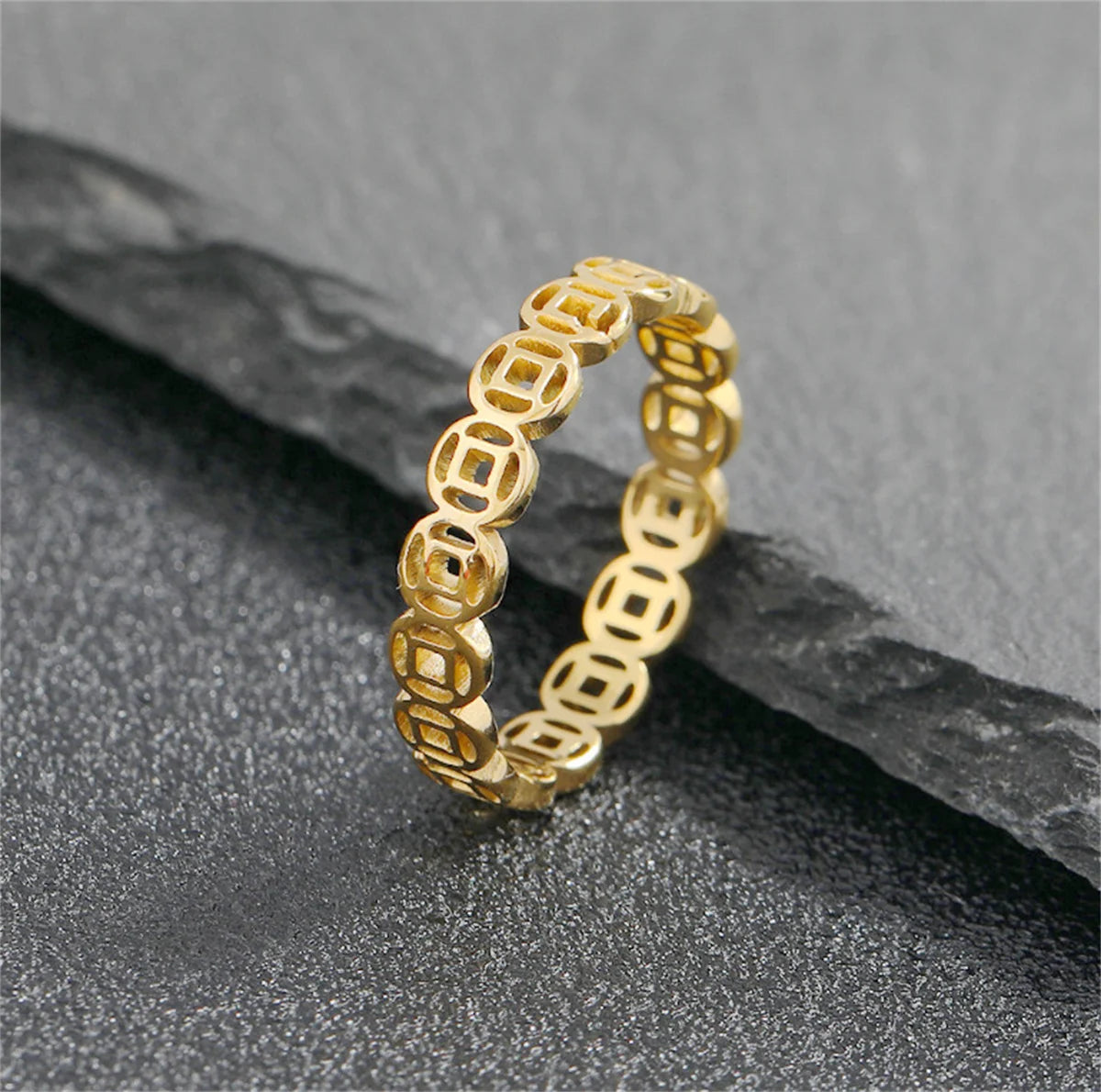 Vintage Copper Coin For Men Money Catcher Classic Versatile Hip Hop Wealth Luckly Finger Rings Jewelry Accessories Gifts Qme