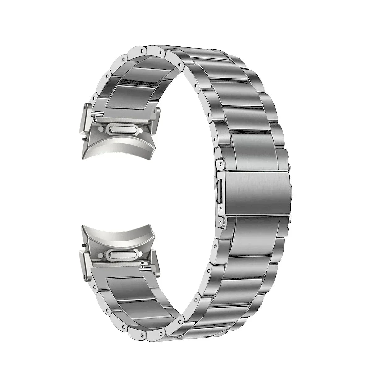 Titanium Stainless Steel Strap for Samsung Galaxy Watch 6 Classic 43 47mm 40/44mm Band for Galaxy Watch 6 5 4 No Gaps Wristband Qme Silver 20mm Universal
