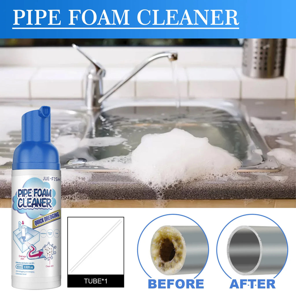 Drain Foam Cleaner Clog Remover Pipe Pool Sewer Cleaning Sink Drain Cleaner Deodorant Household Sink Toilet Cleaning Foam Spray Qme