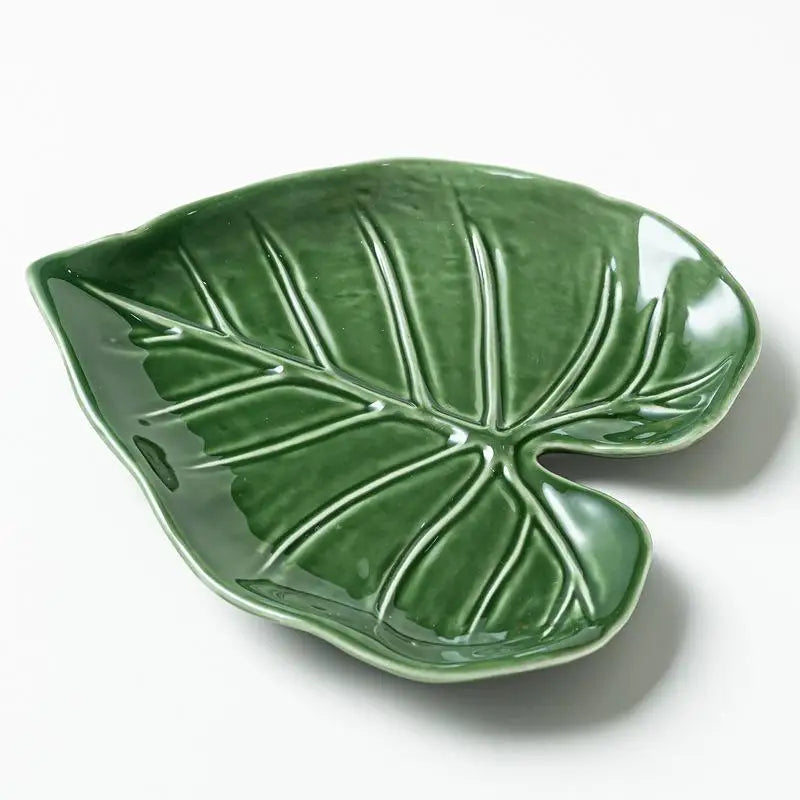 Ceramic Spatula Holder Kitchen Countertop Spoon Cute Leaf Design Qme