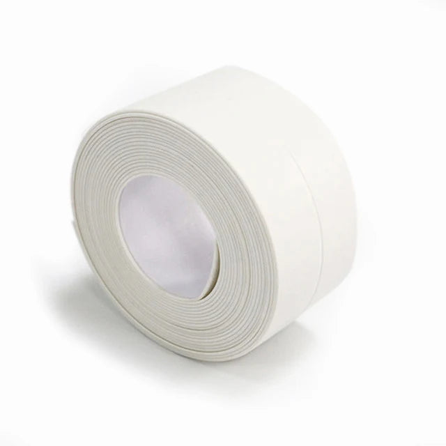 Kitchen Bathroom Wall Sealing Tape Waterproof And Mildew Tile Crack Repair Self Adhesive Waterproof Wall Sticker Sink Edge Tape Qme White 3.2MX 3.8CM
