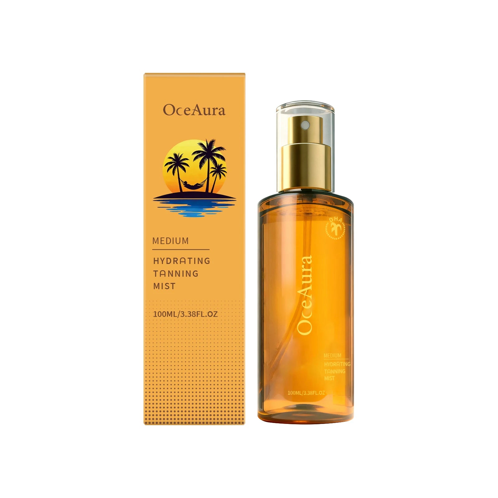 Self Tanning Spray Natural Sunless Tanner for Face Body Hydrating Lightweight Sunless Tanning Spray Natural Brown Tone Even Glow Qme 100ml Boxed