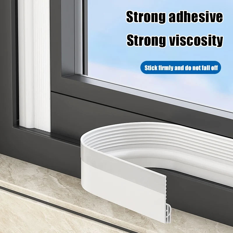 2/4M TPE Anti-Cold Sliding Window Seal Strip Sound Insulation Self Adhesive Triple Windproof Door Under Adjustable Weatherstrip Qme