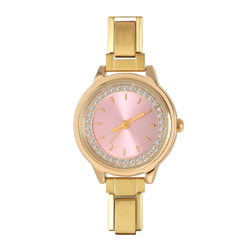 Fashion Wholesale Square Round Gem Watch Men Women DIY 9MM Width Italian Elastic Charm Stainless WatchHead Bracelet Jewelry Gift Qme S 15