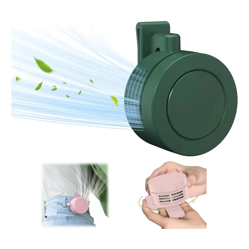 360° Rotatable Clip-on Fan Ultra Quiet USB Powered Mini Portable Fan for Home Outdoor Camping Office Dorm Qme green
