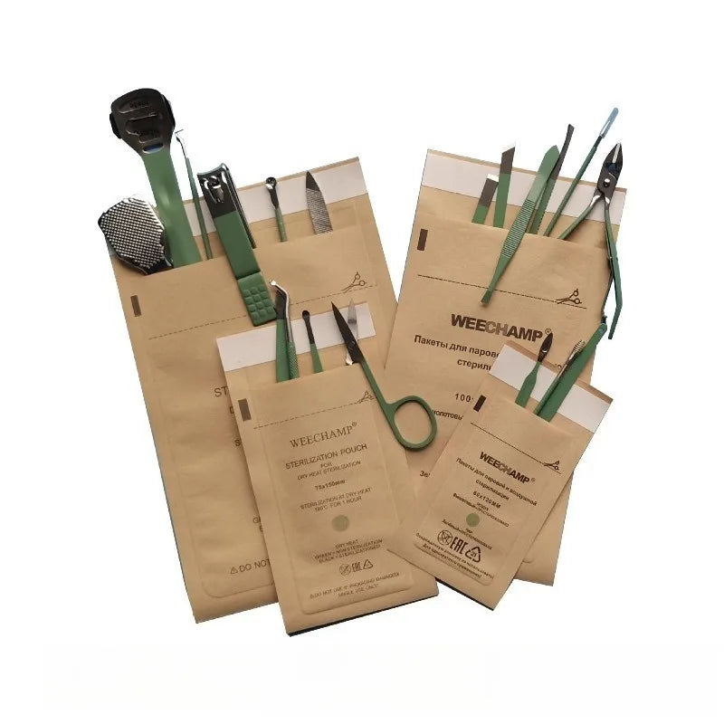 Nail Sterilizer Bags Manicure Kraft Art Clean Tools Sterilization Qme