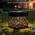 1/2/4pcs Solar Mandala Sunflower Outdoor Wall Light Waterproof Garden Decorative Lamp for Yard Courtyard Fence Decor Qme Warm Light Square 4PCS