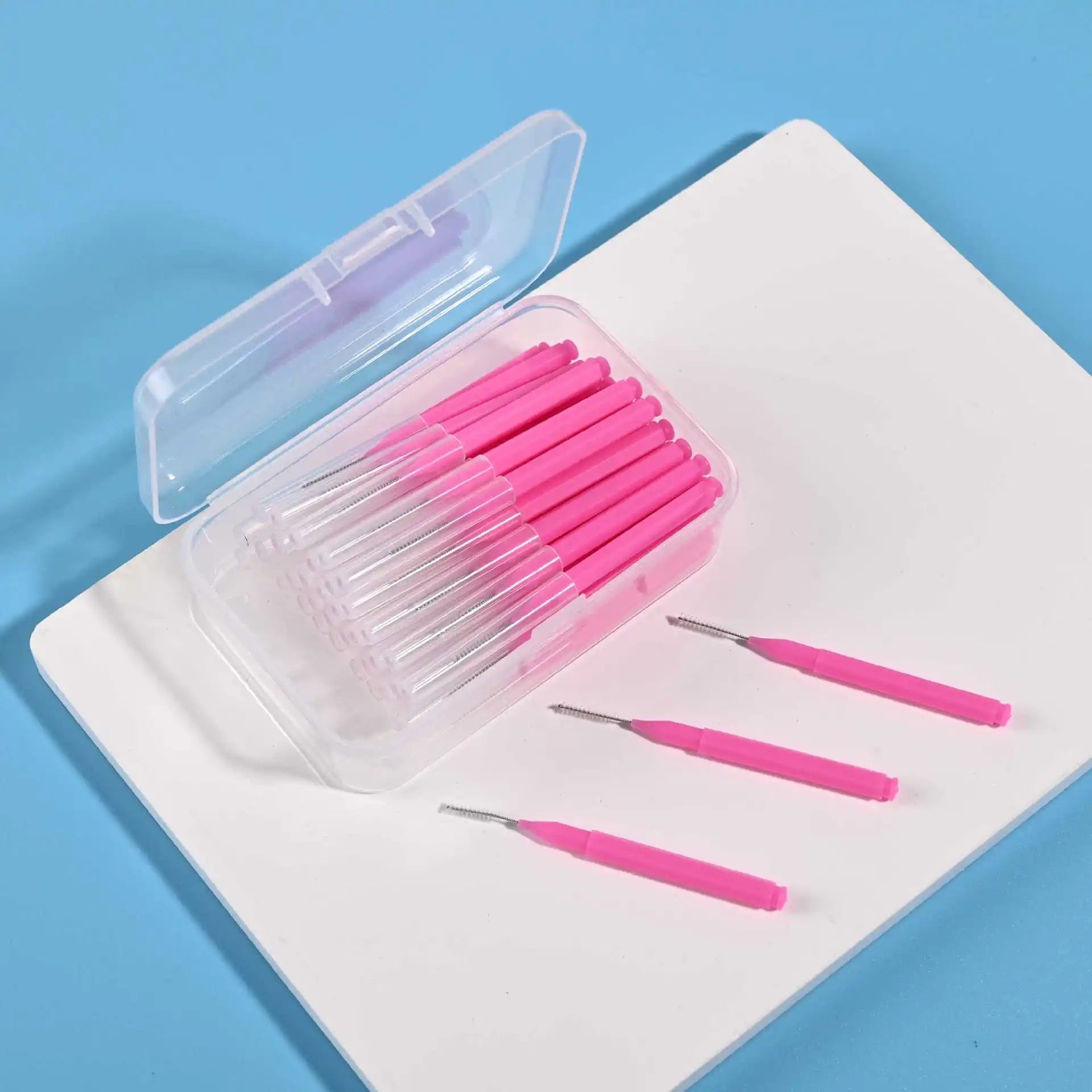 0 6- Interdental Brushes Health Care Tooth Push-pull Removes Food Qme 30Pcs Rose 0.6mm China Mainland