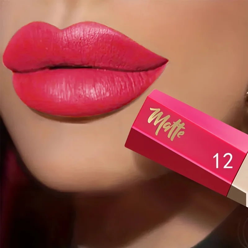 Waterproof Matte Velvet Lip Tint Long-lasting Nude Glaze Sexy Smooth Qme 12
