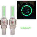 2pcs LED Bicycle Valve Light, Neon Bicycle Spoke Light Bicycle Tire Valve Light, Night Riding Warning Light Bicycle Accessories Qme C