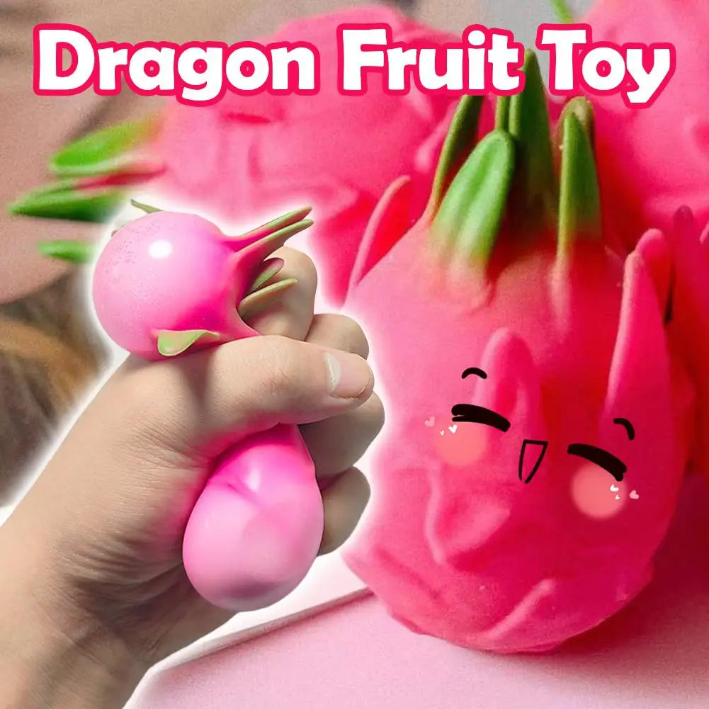 Dragon Fruit Squish Ball Squishy Squeeze Stress Reliever Fidget Qme