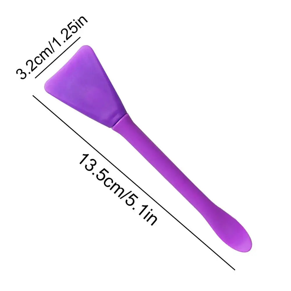 Silicone Mask Brush Double Head Skincare Spatula Face Reusable Clay Qme Purple China Mainland