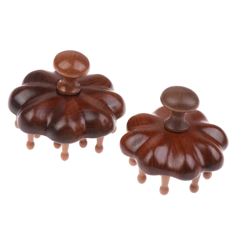 Wooden Head Massage Comb Anti-static Wide-tooth Gua Sha Tool 12 20 Qme