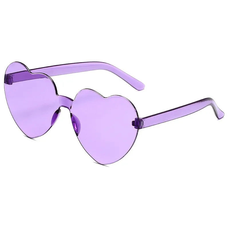 Heart Sunglasses Retail /Wholesale 5-15PCS Wedding Bachelorette Bridesmaid Beach Party Multi-Color Photo Props Gifts Qme SunglassesPurple 10PCS