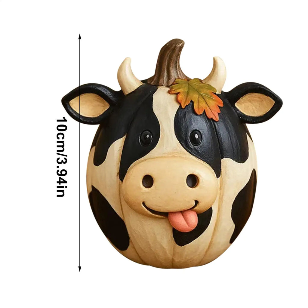 Farm Animal Pumpkin Decorations Cow Duck Sheep Chicken Desk Figurine Qme